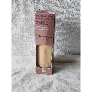 Neutral 3 Light Beige Liquid Foundation  1 Oz By Mineral Fusion New NIB
